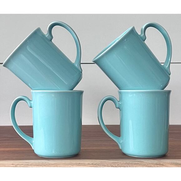 Prego Aqua by Corning Crown Mug CoffeeTea Cocoa Set of 4 Replacement - Picture 1 of 8
